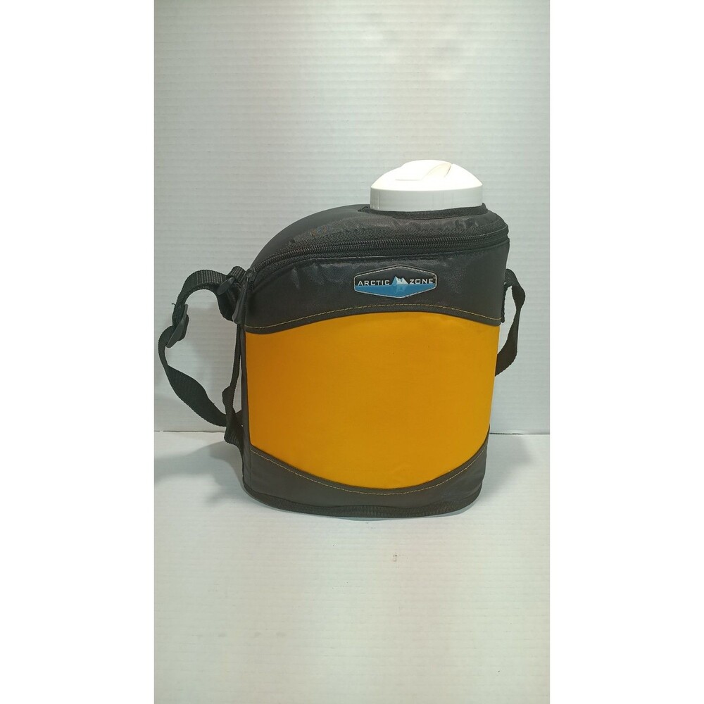Arctic Zone Yellow Insulated Water Bottle 4QT/3.75L with Shoulder Strap Holder